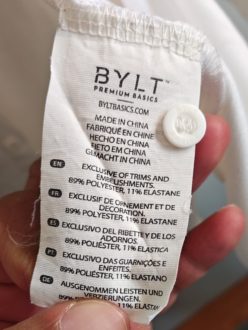 BYLT Men's White Long-Sleeve Button-Down Shirt - Picture 4 of 13